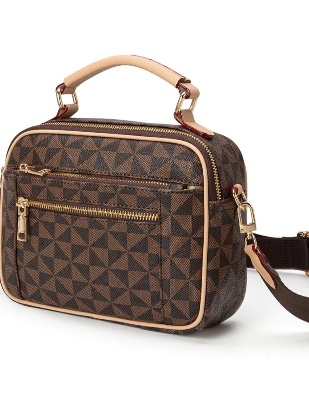 Multi-Pocket Crossbody Bag for Women, Vegan Leather Women's Handbags
